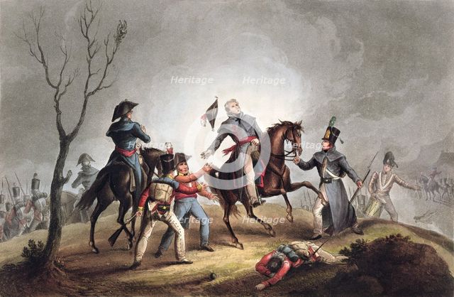 Death of Sir John Moore, La Coruna, Spain, 17th January 1809 (1815). Creator: Thomas Sutherland.