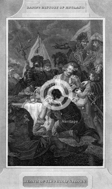 'Death of Sir Philip Sydney', 1586 (c1815). Artist: Anon