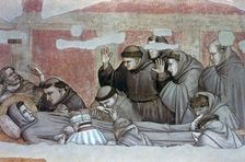 Death of St Francis and Inspection of Stigmata c1320. Artist: Giotto