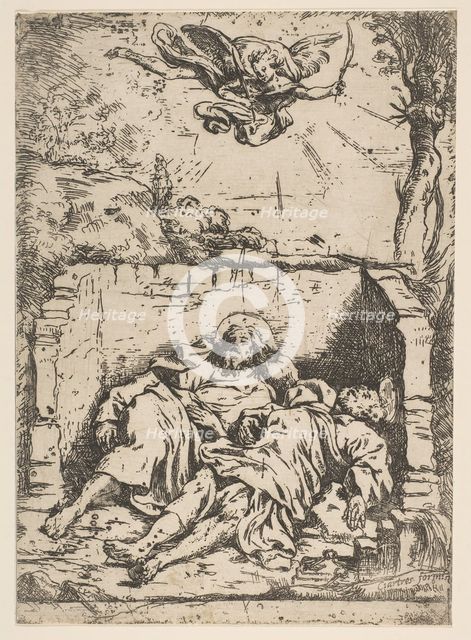 Death of St. Peter and St. Paul (Saint Pierre et Saint Paul dans le tombeau), 17th century. Creator: Claude Vignon.