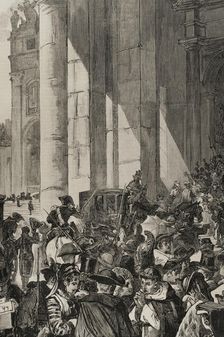 Death of Pope Pius IX on February 7, 1878, (1878). Creator: Bernardo Rico