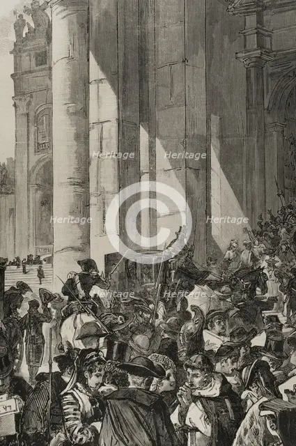 Death of Pope Pius IX on February 7, 1878, (1878). Creator: Bernardo Rico.