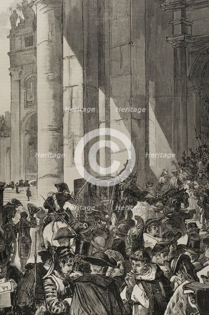 Death of Pope Pius IX on February 7, 1878, (1878). Creator: Bernardo Rico.
