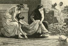 Death of Pausanias 1890. Creator: Unknown