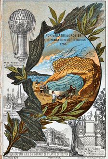 Death of Pilâtre de Rozier and Romain, 1785 (1890s). Artist: Anon