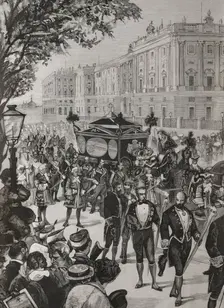Death of Queen Maria de las Mercedes, Mercedes of Orléans (1860-1878), Madrid, Spain, 1878. Creator: Andrés Ovejero