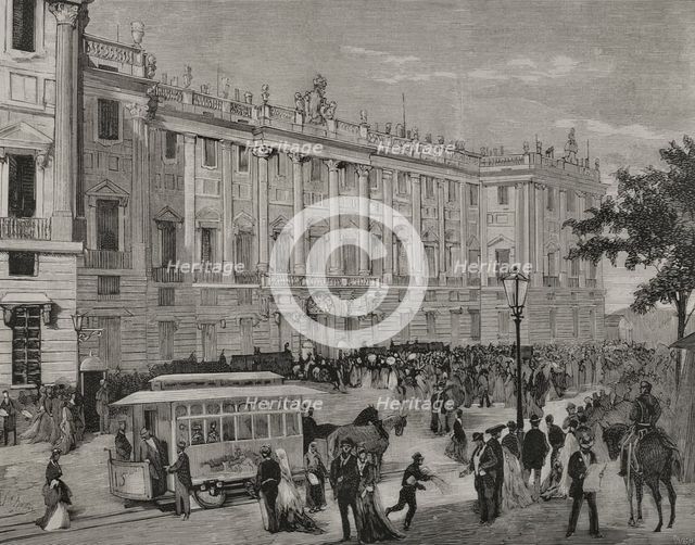 Death of Queen Mercedes of Orléans (1860-1878), Madrid, Spain, 1878.  Creator: Andrés Ovejero.