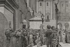 Death of Queen Mercedes of Orléans (1860-1878), Madrid, Spain, 1878. Creator: Tomás Carlos Capuz