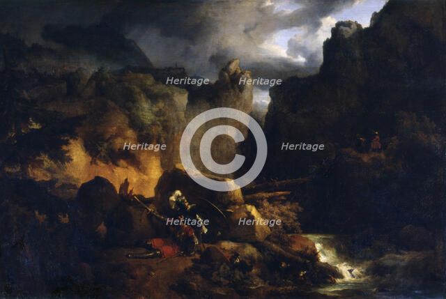 'Death of Roland', c1818. Artist: Achille Etna Michallon