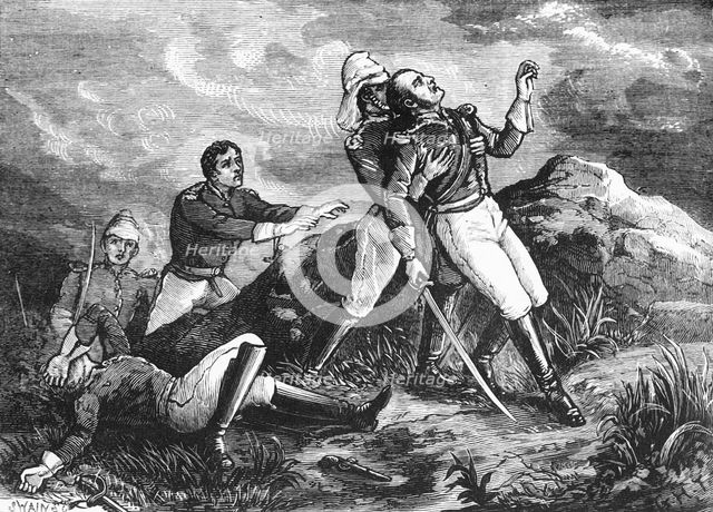 'Death of Rollo Gillespie', c1891. Creator: James Grant.