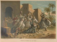 Death of Ramon Llull. From: La ciencia y sus hombres, 1879. Creator: Planella y Rodríguez, Juan (1849-1910)