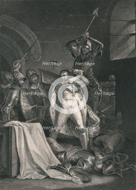 'Death of Richard II.', 1400, (mid 19th century).  Creator: J Rogers.