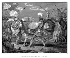 Death of Richard III at the Battle of Bosworth Field, 22 August 1485 (c19th century)