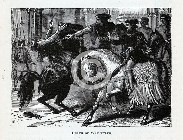 Death of Wat Tyler, 1882. Artist: Anonymous  
