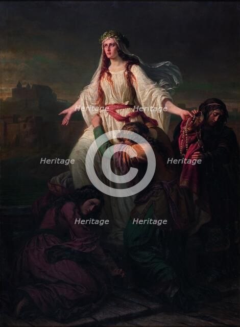 Death of Wanda, 1859. Creator: Maksymilian Piotrowski.