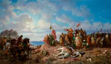 Death of Wladyslaw Jagiellon near Varna, between 1865-1876. Creator: Stanislaus von Chlebowski