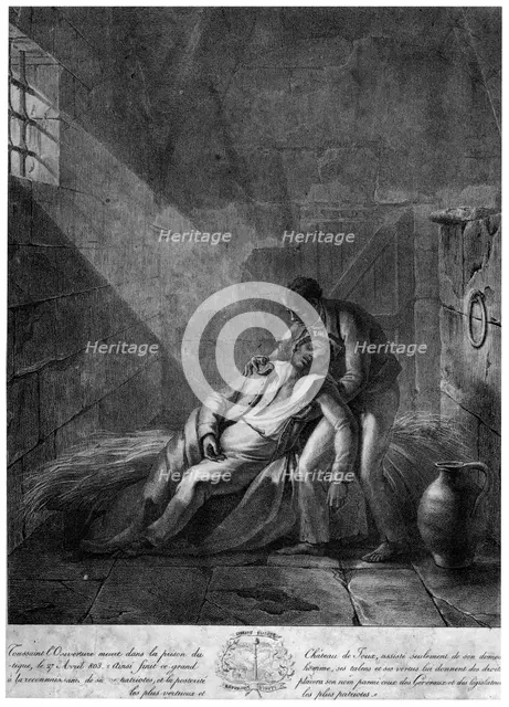 Death of Toussaint Louverture, Haitian Revolutionary leader, 27th April 1803. Artist: Unknown