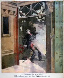 Death of the anarchist Jean Pauwels in the Church of la Madeleine, Paris, 1894
