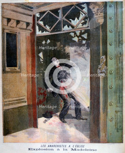 Death of the anarchist Jean Pauwels in the Church of la Madeleine, Paris, 1894. Artist: Unknown