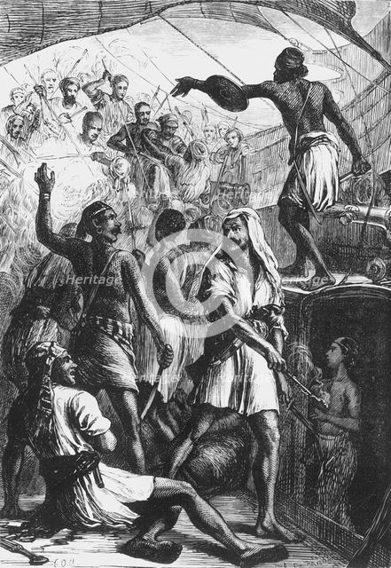 'Death of the Arab Pirate', c1891. Creator: James Grant.