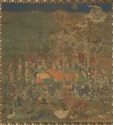Death of the Historical Buddha (Nehan-zu), 14th century. Creator: Unknown