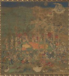 Death of the Historical Buddha (Nehan-zu), 14th century. Creator: Unknown