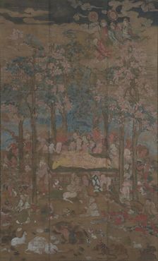 Death of the Historical Buddha (Nehan-zu), 15th century. Creator: Unknown
