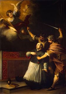 Death of the Inquisitor Pedro de Arbues, 1664. Creator: Bartolomé Esteban Murillo