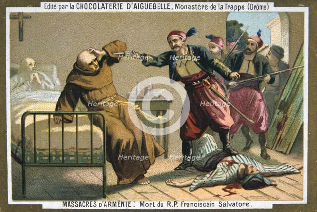 Death of the Reverend Father Salvatore, a Franciscan monk, 1895. Artist: Unknown