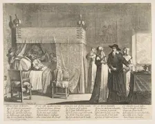 Death of the Rich Man (La Mort du mauvais riche). Creator: Abraham Bosse