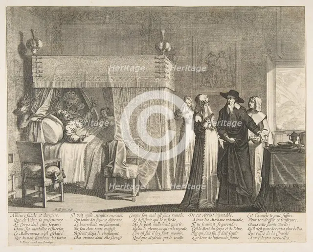 Death of the Rich Man (La Mort du mauvais riche). Creator: Abraham Bosse.