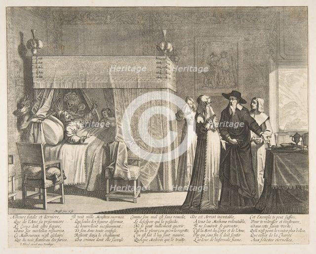 Death of the Rich Man (La Mort du mauvais riche). Creator: Abraham Bosse.