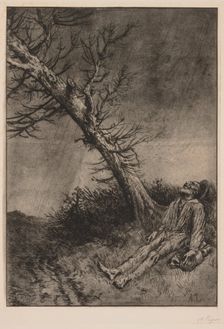 Death of the Vagabond. Creator: Alphonse Legros (French, 1837-1911)
