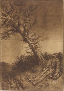 Death of the Vagabond (La mort du vagabond). Creator: Alphonse Legros