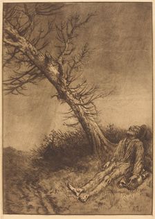 Death of the Vagabond (La mort du vagabond). Creator: Alphonse Legros