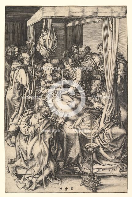 Death of the Virgin, ca. 1435-1491. Creator: Martin Schongauer.