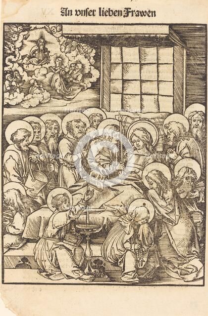 Death of the Virgin. Creator: Hans Wechtlin the Elder.