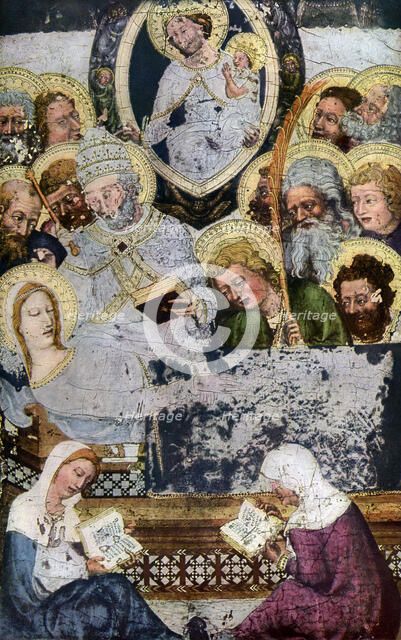 'Death of the Virgin Mary', c1360 (1955). Artist: Unknown