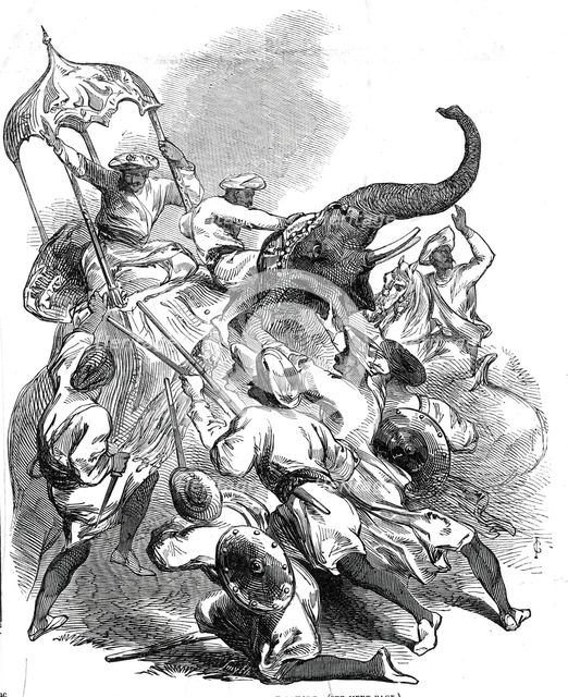 Death of the Wuzeer of Lahore, 1845. Creator: Unknown.
