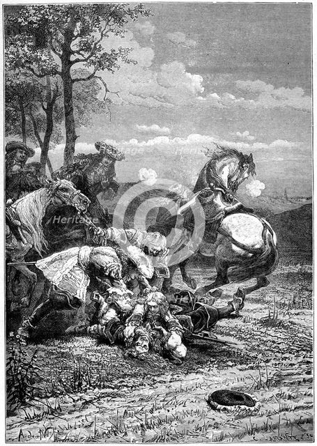 Death of Turenne, Henri de La Tour d’Auvergne, marshal of France, 1898. Artist: Laplante