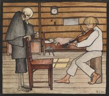 Death Listens, 1897. Creator: Hugo Simberg