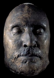 Death mask of Oliver Cromwell, c1658. Creator: Unknown