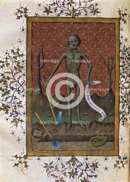  'Death', miniature in the Book of Hours of 1444, by Bernat Martorell.