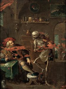 Death Playing the Fiddle, First third of 17th cen.. Creator: Francken, Frans, the Younger (1581-1642)