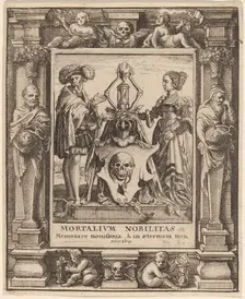 Death's Coat of Arms, 1651. Creator: Wenceslaus Hollar