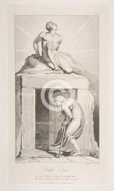 Death's Door, from The Grave, a Poem by Robert Blair, March 1, 1813. Creator: Luigi Schiavonetti.