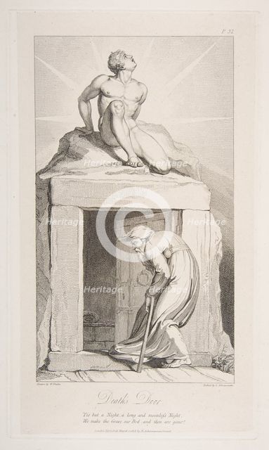Death's Door, from The Grave, a Poem by Robert Blair, March 1, 1813. Creator: Luigi Schiavonetti.