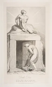 Death's Door, from The Grave, a Poem by Robert Blair, March 1, 1813. Creator: Luigi Schiavonetti