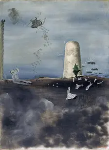 Death Watching his Family, 1927. Creator: Yves Tanguy