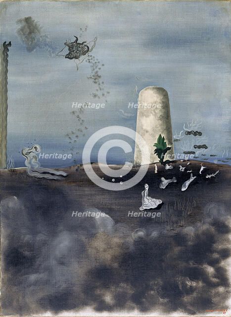 Death Watching his Family, 1927. Creator: Yves Tanguy.